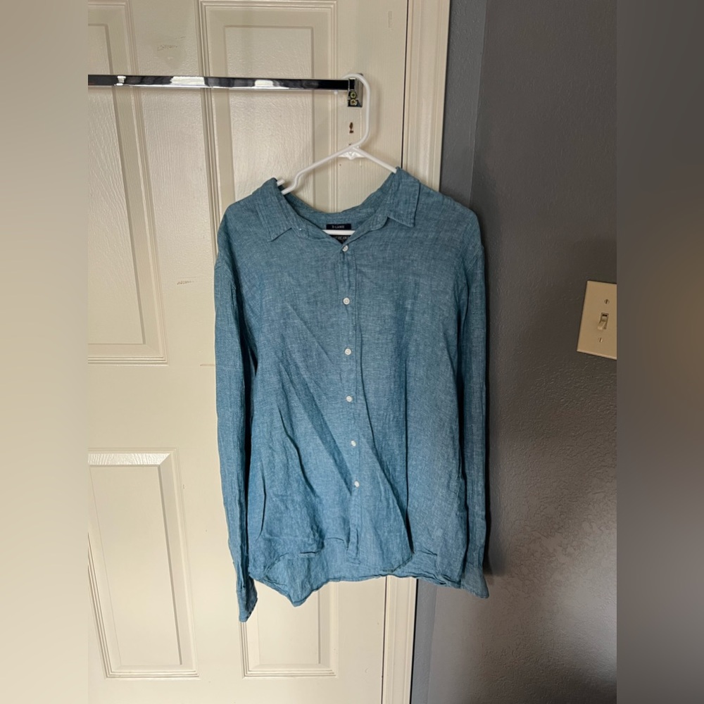 American rag-club room-Denim button down shirts-used-XL-blue-used-bundle of 2